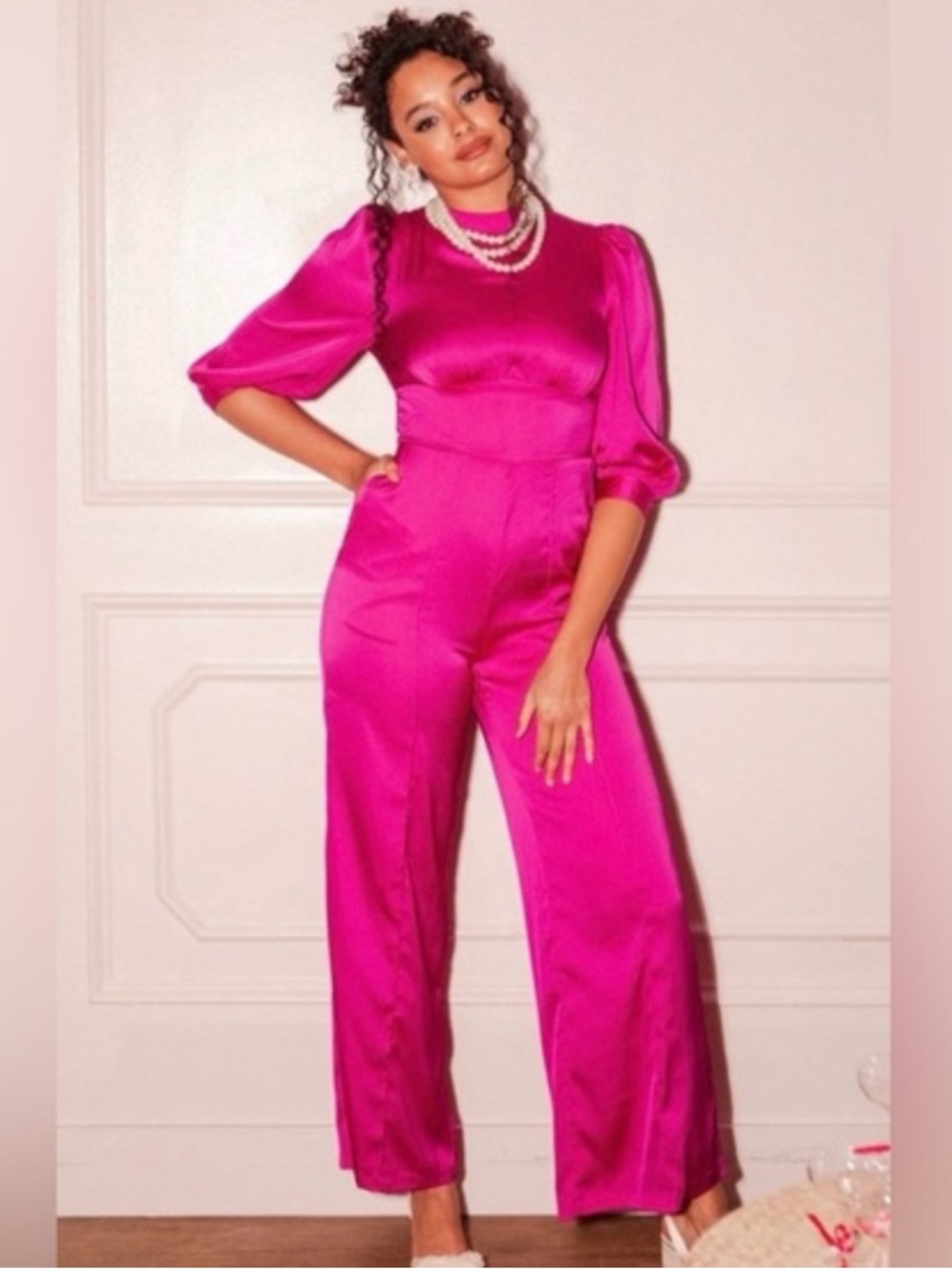Ivy City Co. Wanda Jumpsuit in Pink